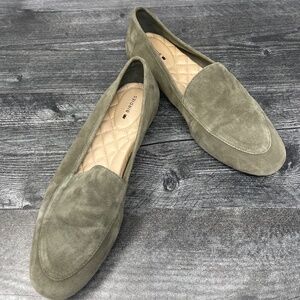Birdies - Olive Green Suede Vespar Flats